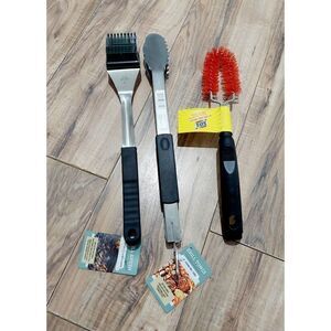 Grill Brush, Tongs Stainless steel